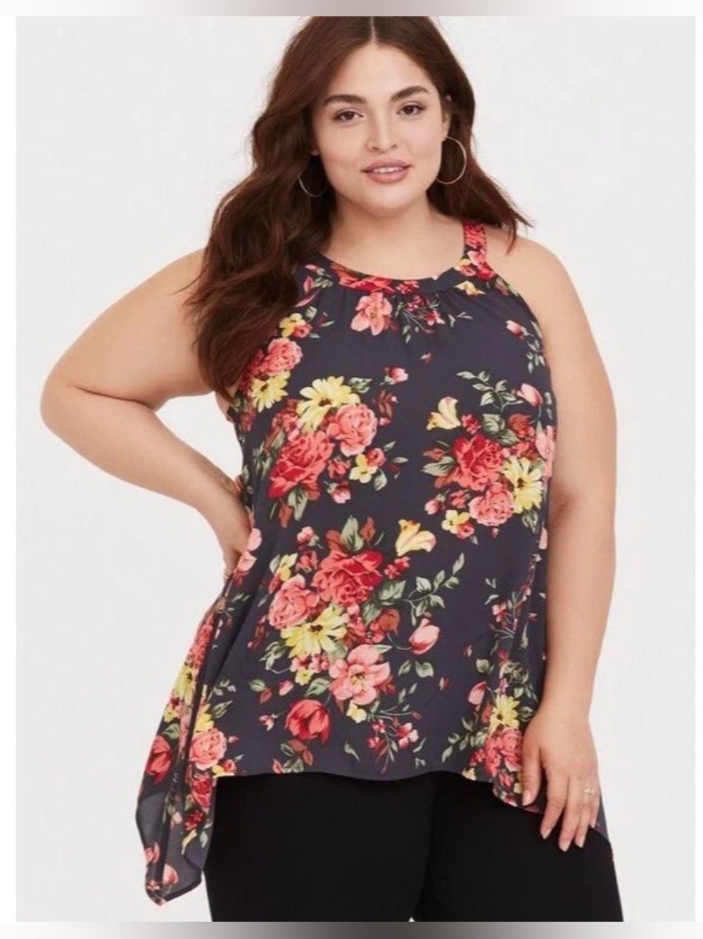 Torrid Floral Sleeveless Top Size 1 NWT